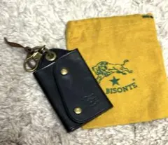 イルビゾンテ　 ブラック レザー キーケース