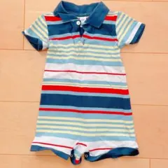 【baby GAP】上品ボーダーロンパース 70