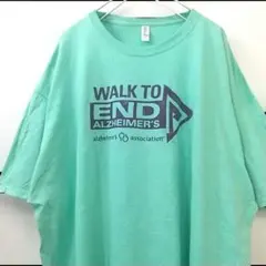 英字 メッセージ Tシャツ ミントグリーン 2XL ビッグサイズ 古着のサムネイル