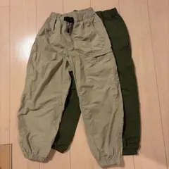 GU 140サイズ ベージュ パンツ　ジョガーパンツ　カーゴパンツ
