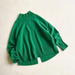 green label relaxing ウール100% ハイネック ニット