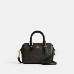 COACH ミニ ローアン クロスボディ バッグ・シグネチャー キャンバス