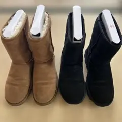 UGG ブーツ黒茶セット　24センチ