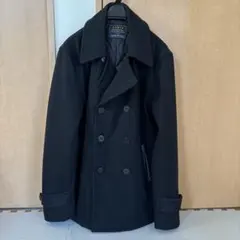 EDWIN ブラック ダブルブレスト ピーコート Lサイズ