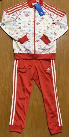 adidas 赤　ジャージセット