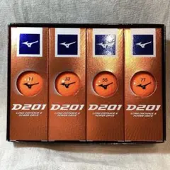 Mizuno D201 ゴルフボール 4箱セット オレンジカラー