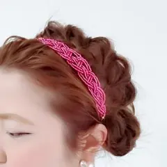 [送料込み]ビーズカチューム（チェリーレッド）wide