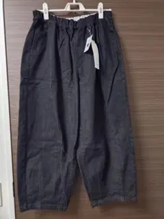 しまむら　シーズンリーズン　ブラックデニム　バルーンパンツ　サイズL
