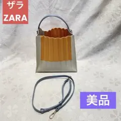 美品 ザラ ZARA 人気 バック ショルダー プリーツ ハンドバッグ