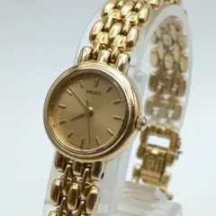 稼働　新品電池　SEIKO　レディース　クォーツ　ゴールド　3針