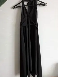 ブラック ノースリーブ ロングドレス