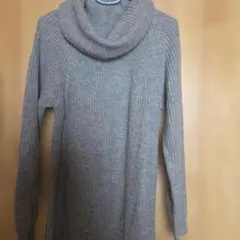 MSize　グレーニット　ワンピース　チュニック　中古　使用感