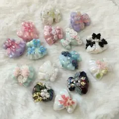 No.2689ハンドメイド ヘアゴム レジン ドライフラワー 黒猫ちゃん