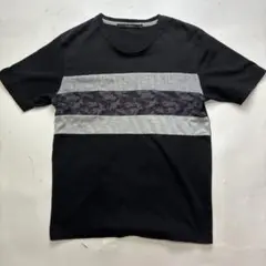 Confirm ボーダーTシャツ　黒/カモフラ