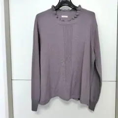 BELLUNA　ベルーナ　cecchini フリルネックセーター　5L