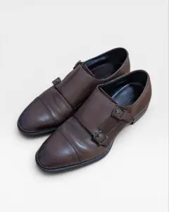 GIORGIO ARMANI Double Monk Leather Shoes