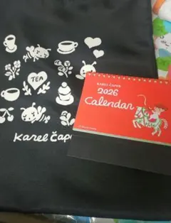 カレルチャペック紅茶店 ノベルティ2種セットトートバッグ&カレンダー2026年