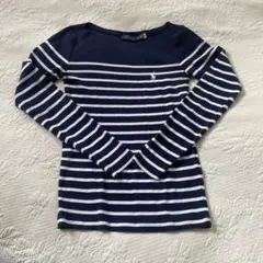 Polo Ralph Laurenネイビー✖️ホワイトストライプ 長袖TシャツXS