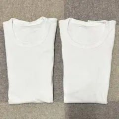 グンゼ インナーシャツ 2枚 U首 九分袖 綿100 メンズ ホワイト Mサイズ
