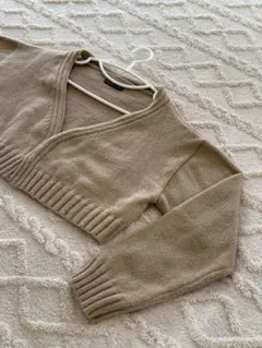 【2/15まで】 ショート丈 ニットカーディガン｜ブラウン｜Sサイズ