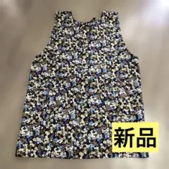 タグ無し新品未使用　花柄エプロン ポケット付き　割烹着　チュニックのサムネイル
