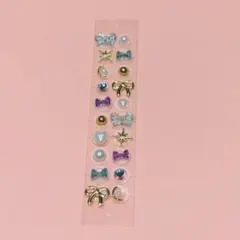 【7】20粒セット　耳ツボジュエリー　かわいい　透明シール　ステンレス製　人気☆