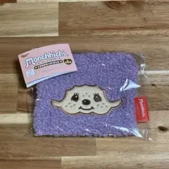 モンチッチ ガチャガチャ もこもこスクエアポーチ くすみカラー E紫