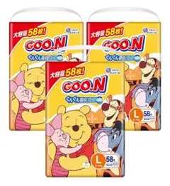 Goo.N Lサイズ おむつ 58枚入り×3パック