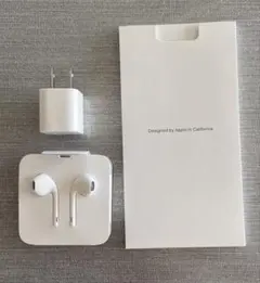 Apple 純正イヤフォン&充電コンセントセット