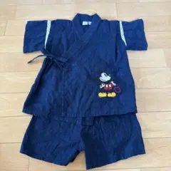 ミッキーマウス 甚平 ネイビー 90cm