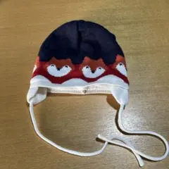 Jacadi 【美品】狐デザイン ベビー帽子 ネイビー