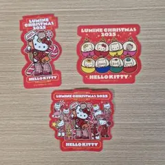ハローキティ LUMINE CHRISTMAS 2025 ステッカー　3種類