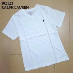 ポロ ラルフローレン 半袖 Tシャツ Vネック 白 150 美品 ポニー