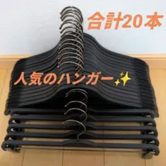 ■人気の黒い樹脂製ハンガー20本セット✧まとめ売り✨️タイムSALE