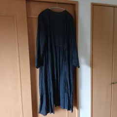 ezu 元リップル洋品店　リネンカシュクールドレス　墨黒 ezu 元リップル洋品店 リネンカシュクールドレス 墨黒 - メルカリ