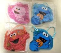セサミストリート　チケットホルダー　エルモ　クッキーモンスター　モッピー