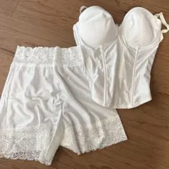 BEEARNJYU ビアンジュ　ホワイト　コルセット ブライダルインナー　F80