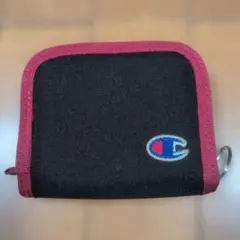 Champion 二つ折り財布 ブラック レッド