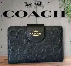 COACH CW786 二つ折り財布 ジップウォレット シグネチャー キャンバス