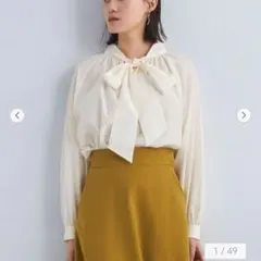 スタンド ボウタイ 2WAY ブラウス