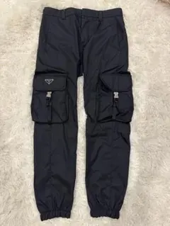 PRADA 黒 カーゴパンツ ブラックディストレストカーゴパンツ - プラダ | WE IN STYLE