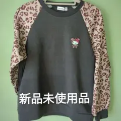 【新品未使用】Hello Kitty レオパードスリーブ 長袖スウェット