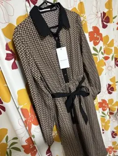 新品タグ付き♡キカ柄ロング丈ワンピ♡フリー