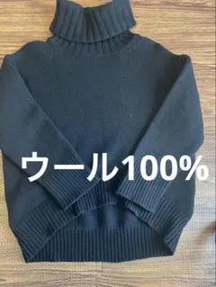 黒のタートルネックセーター XS/S