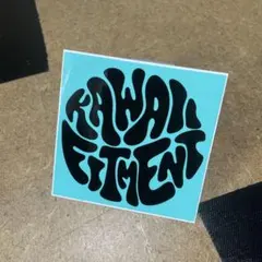 KAWAII FITMENT WAVE LOGO SQUARE sticker