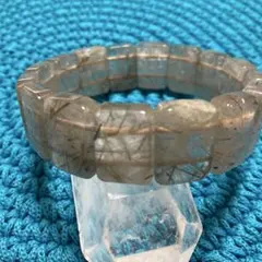 ラブラドライト ブレスレット 角型ビーズ