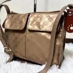 未使用級✨ゲラルディーニ ショルダー　ソフティ 軽量 Wポケット チャーム　金