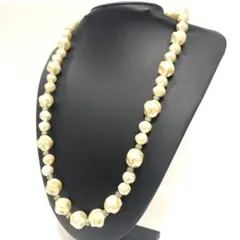 ◼️大粒変形パールネックレス　68cm