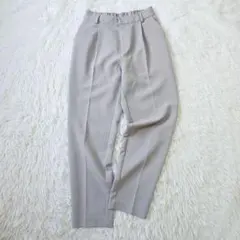 ロペピクニック　テーパードパンツ　スラックス　36　ウエストバックゴム　グレー