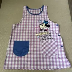 ミニーエプロンチェック柄